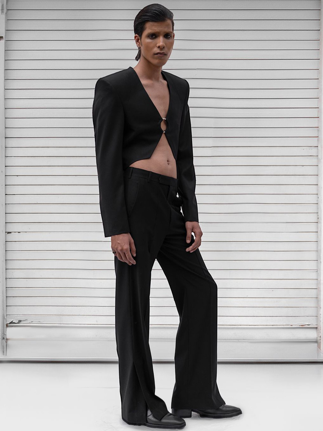 ALTER-X Tailored-Fit Notched Lapel Collar Single-Breasted Blazers