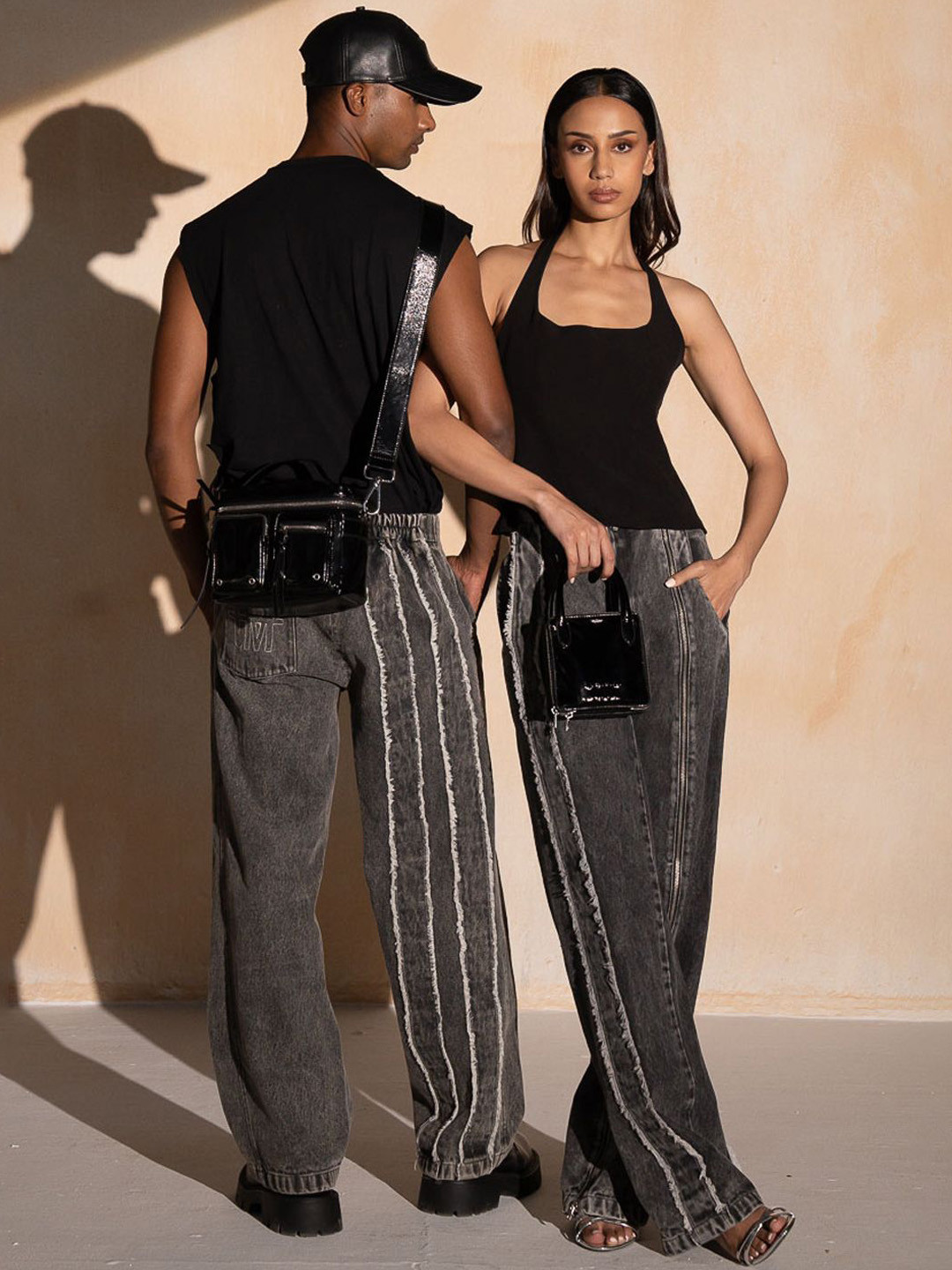 the Misnomer Unisex Relaxed FitLow Distress Jeans