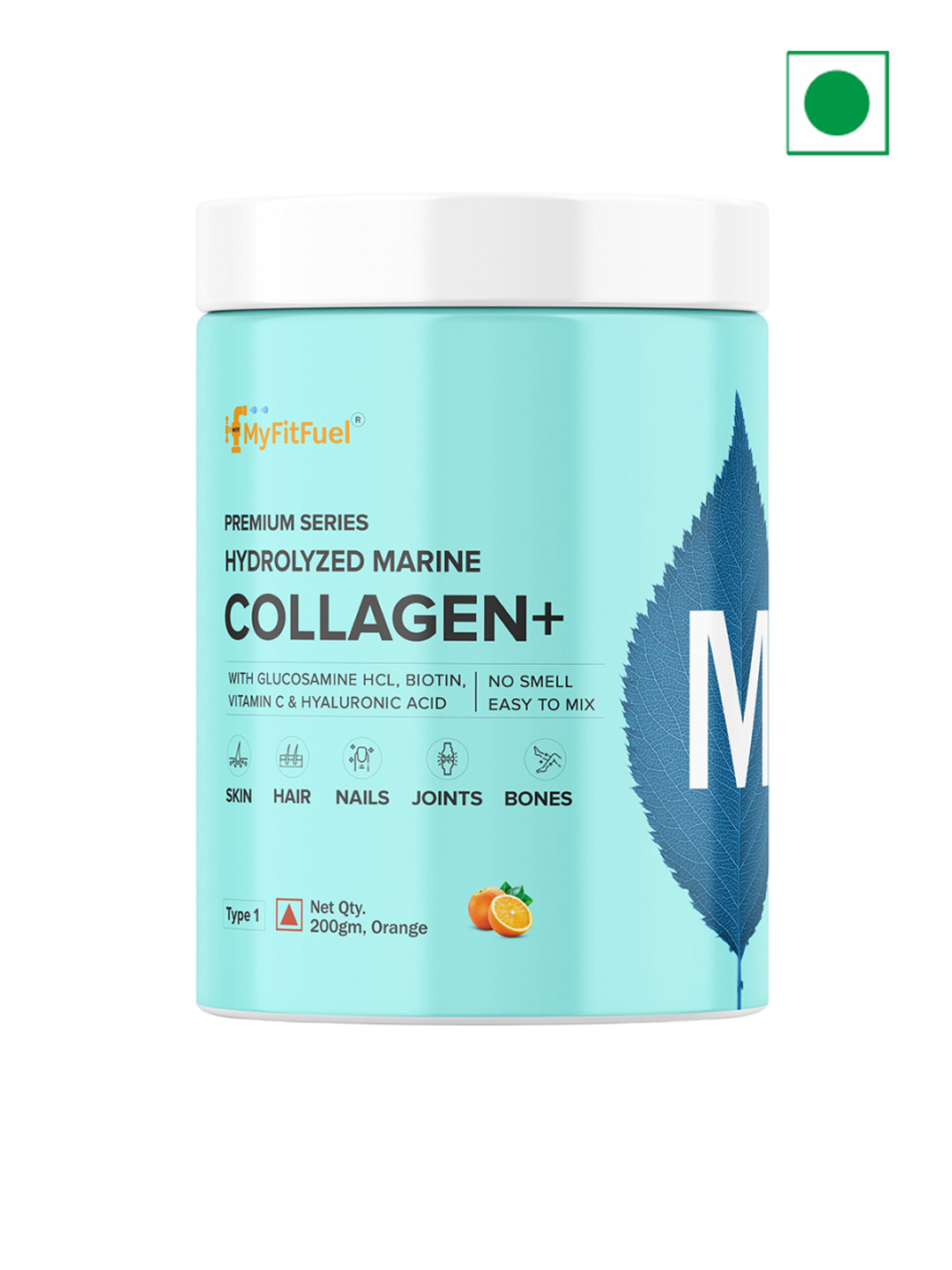 MyFitFuel Premium Series Hydrolyzed Marine Collagen+ - 200g - Orange