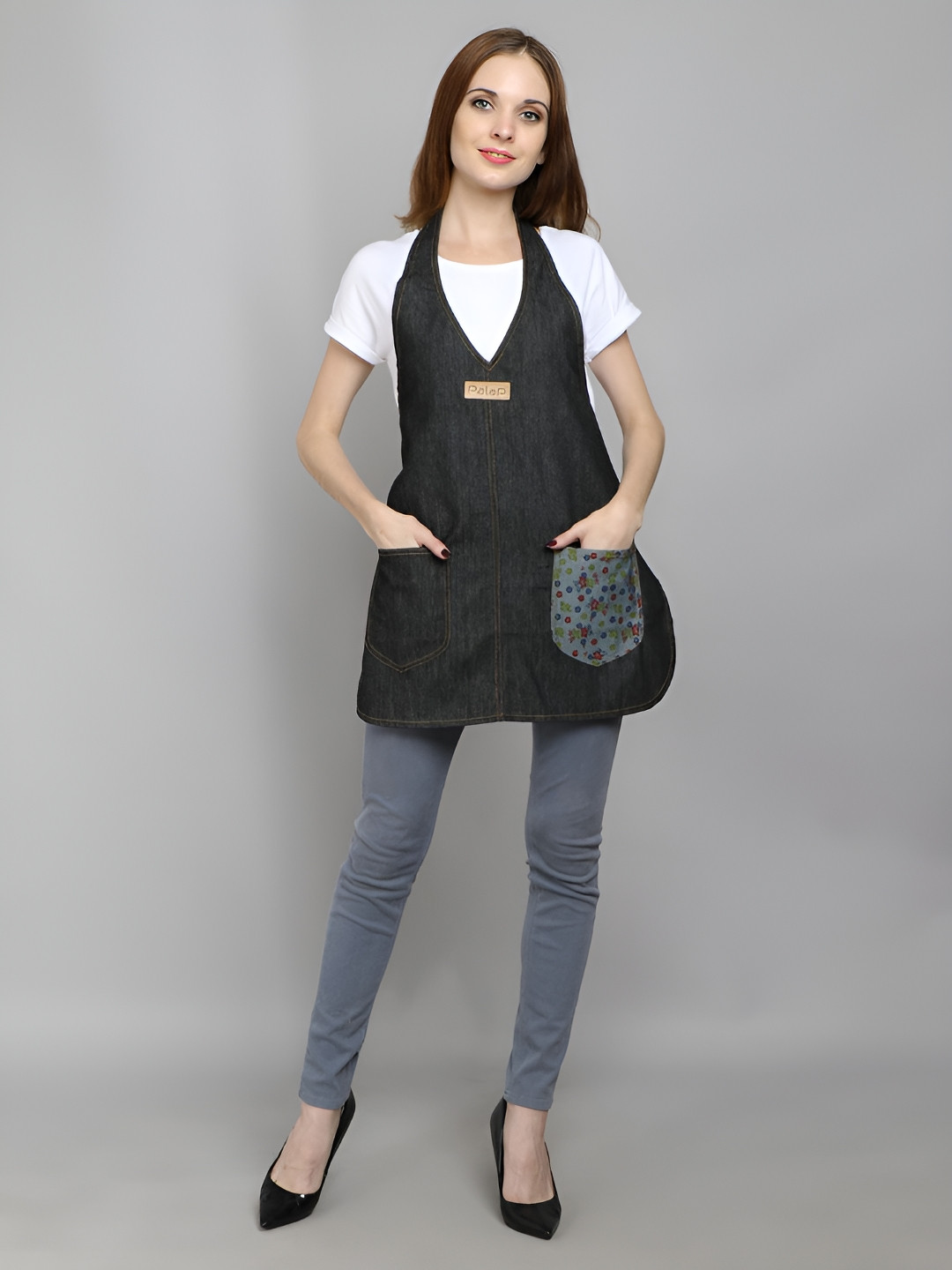 SillyBoom Blue Denim Aprons With Pocket