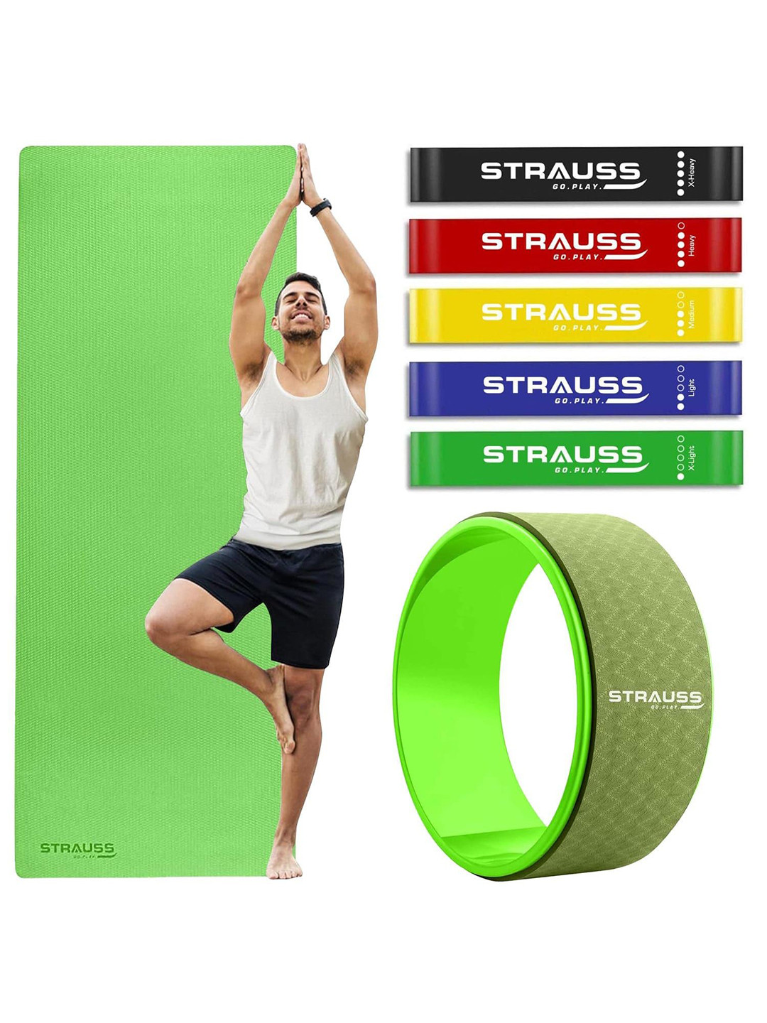 STRAUSS Set Of 7-Pcs Of  Yoga Combo Kit