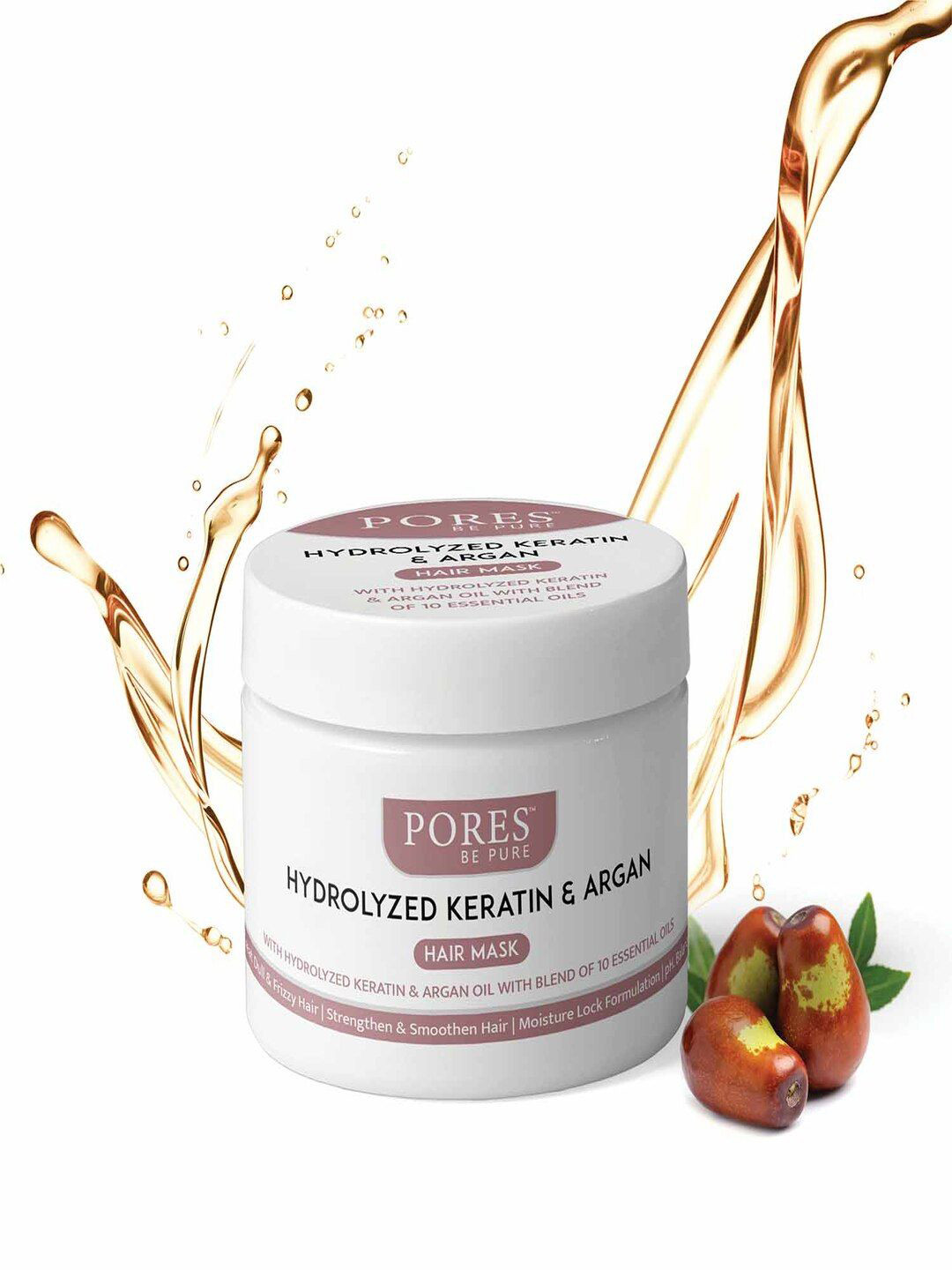 PORES Be Pure Argan Oil Hydrolyzed Keratin Deep Conditioning Hair Mask- 200g
