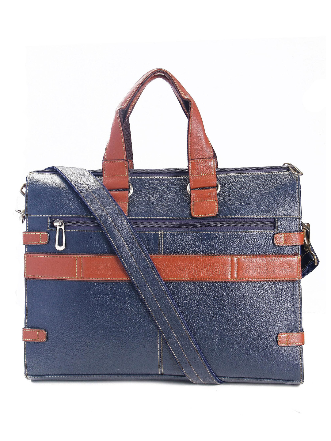 Calvadoss Women Up To 17 Inch Textured Leather Laptop Bag