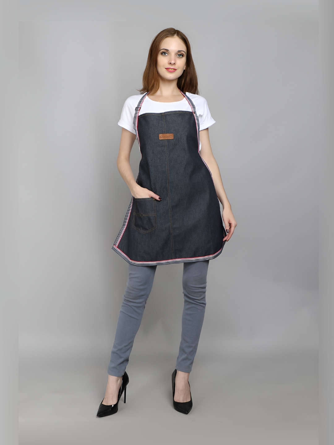 SillyBoom Black Denim Tie Up Aprons