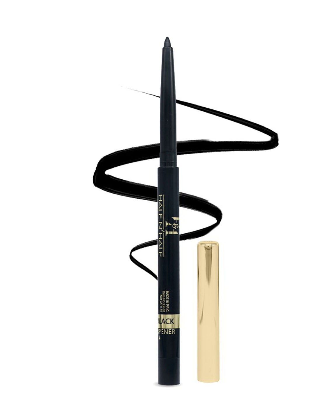 Half N Half One Stroke Defining Auto Eyeliner Kohl Kajal - Jet Black