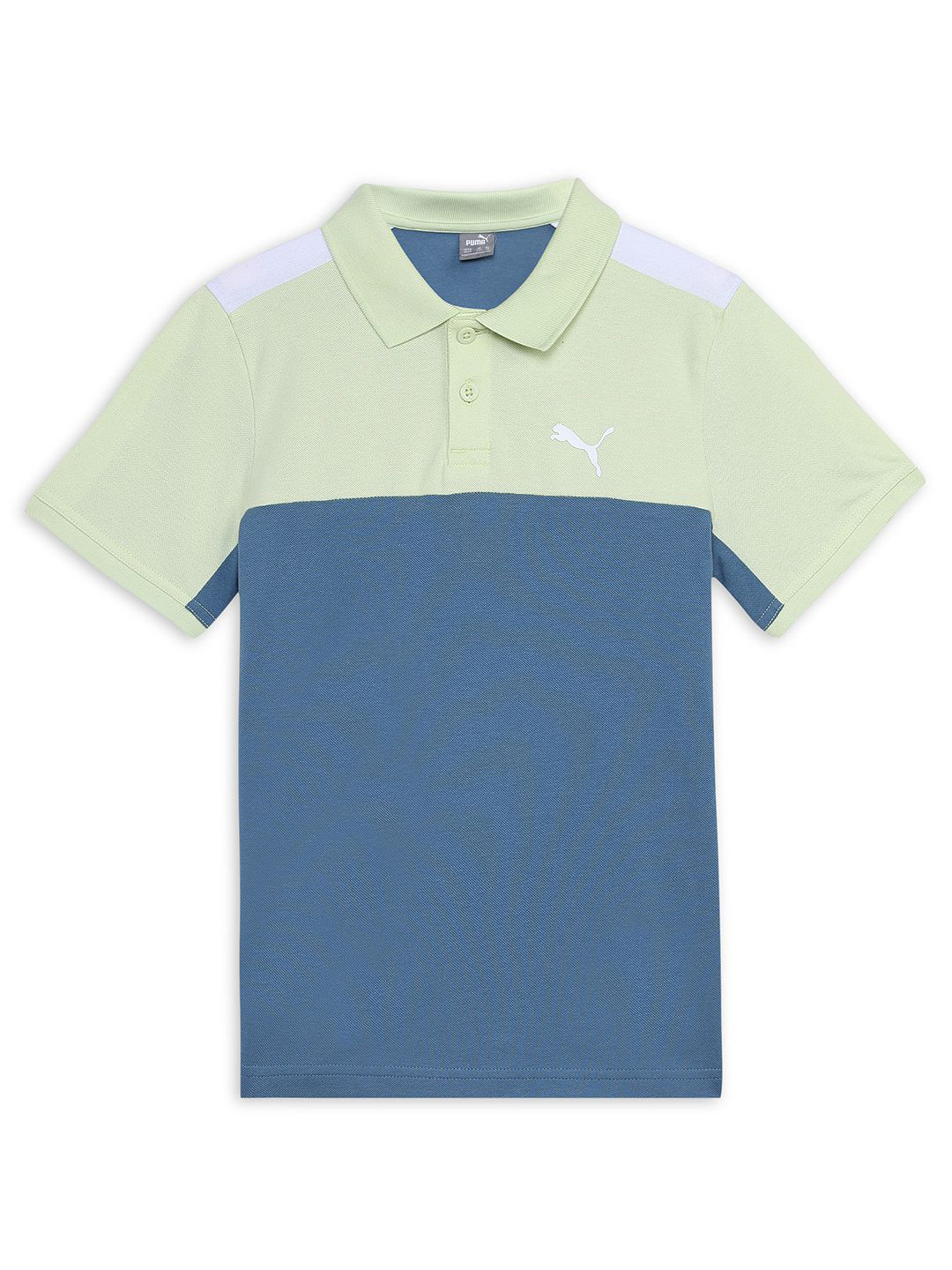 Puma Boys Colourblocked Cotton Short Sleeve T-Shirts