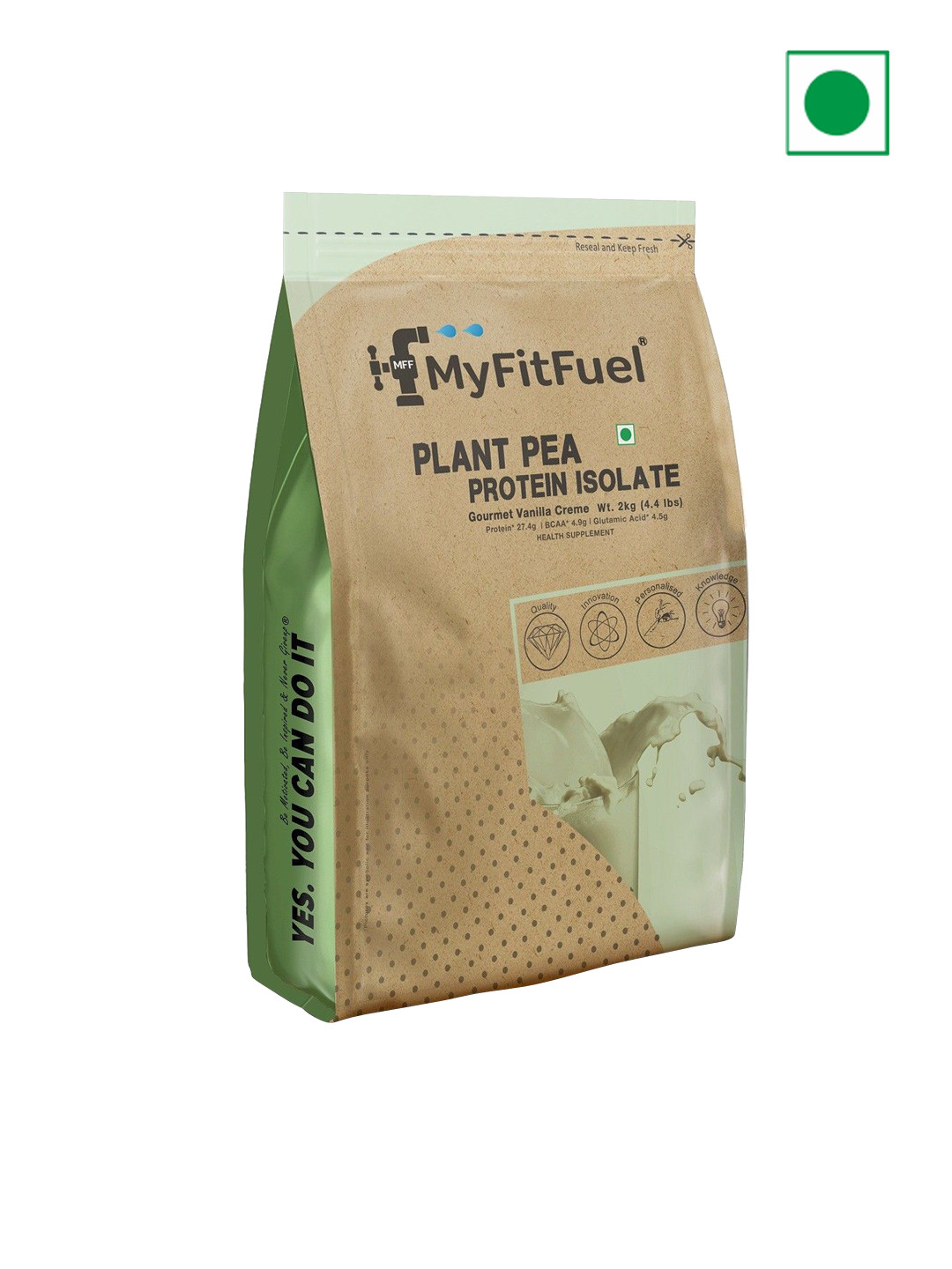 MyFitFuel Plant Pea Protein Isolate - Gourmet Vanilla Creme - 2 kg
