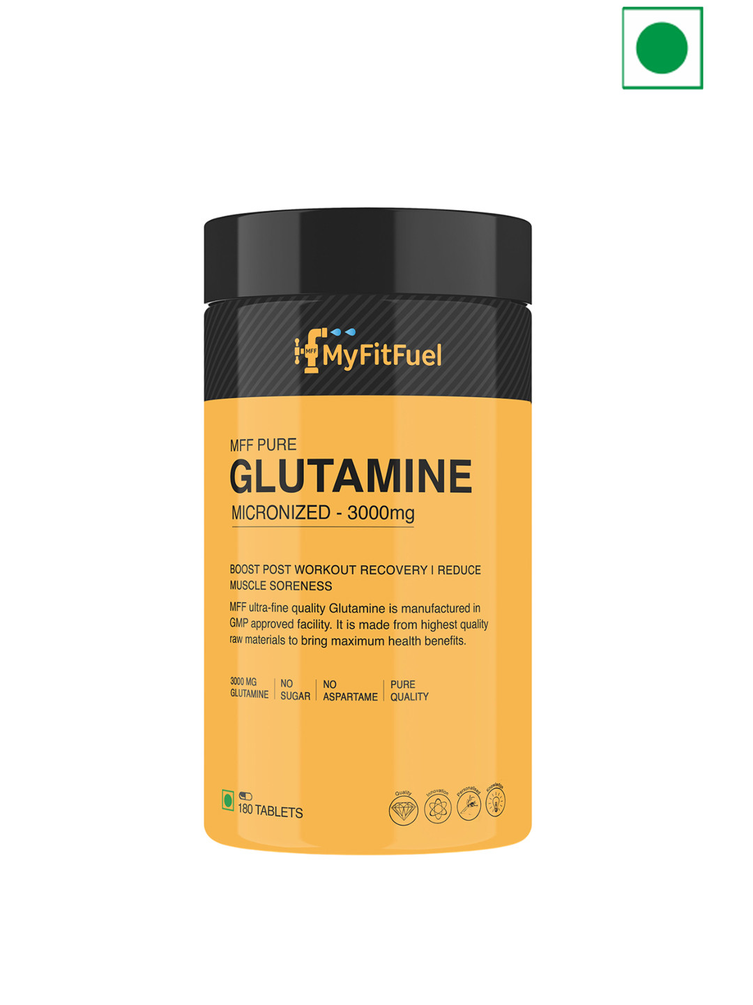 MyFitFuel Glutamine Micronized 3000 mg - 180 Tablets