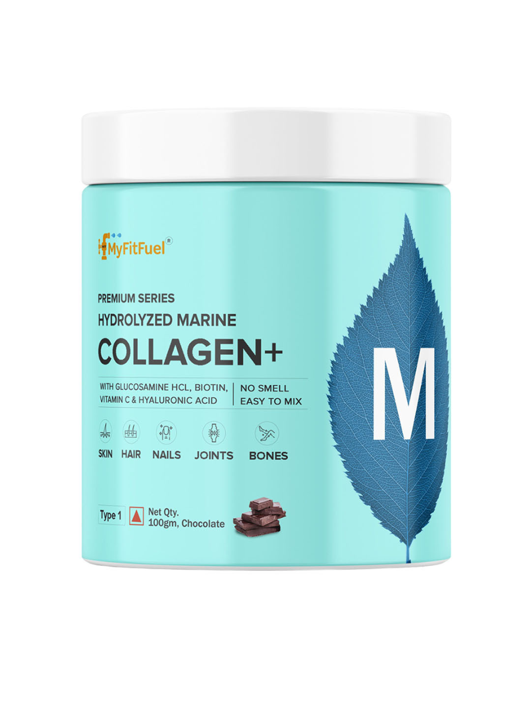 MyFitFuel Premium Series Hydrolyzed Marine Collagen+ - 100g - Chocolate