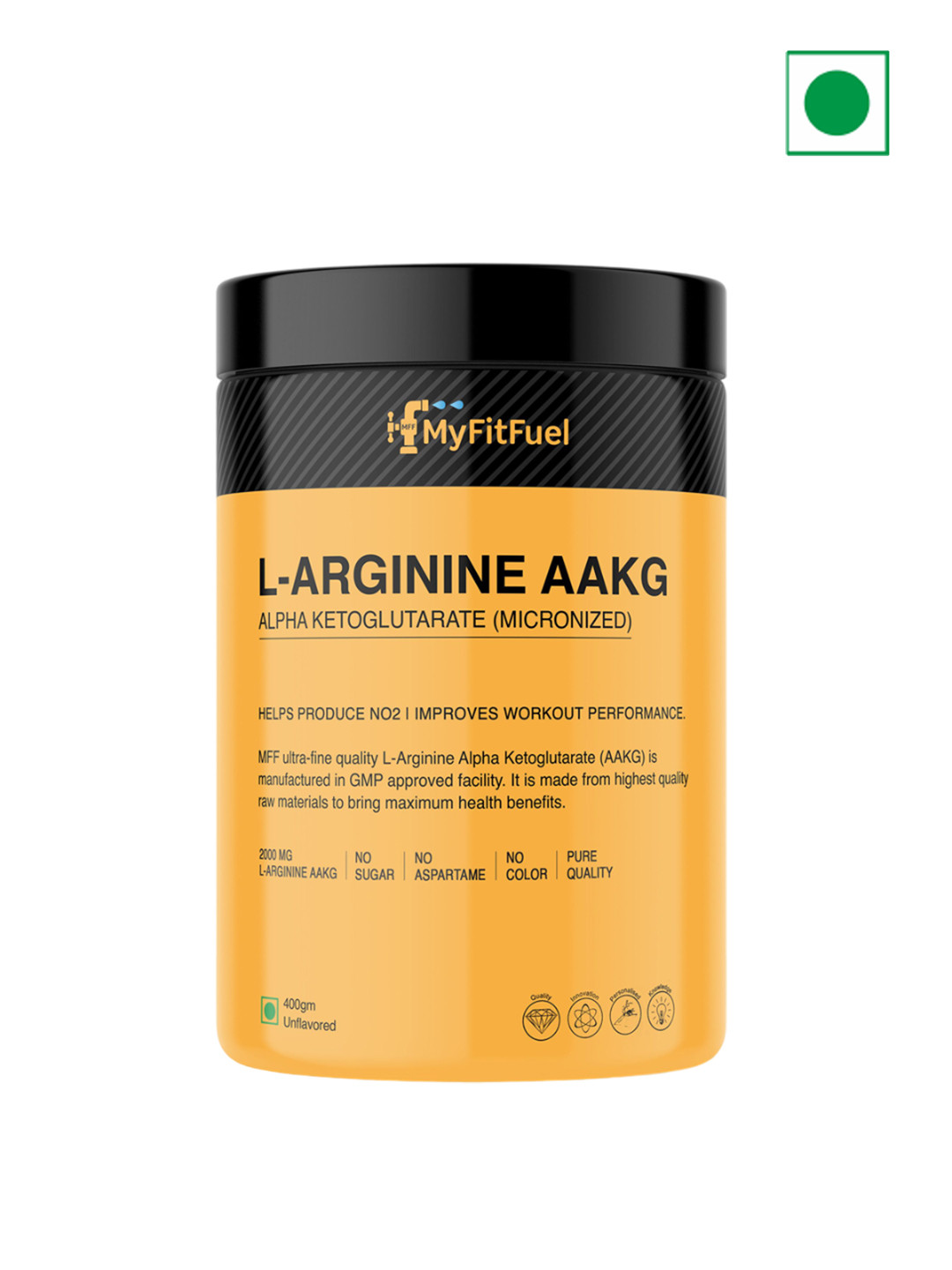 MyFitFuel L-Arginne AAKG Workout Energy Supplement-400g-Unflavoured
