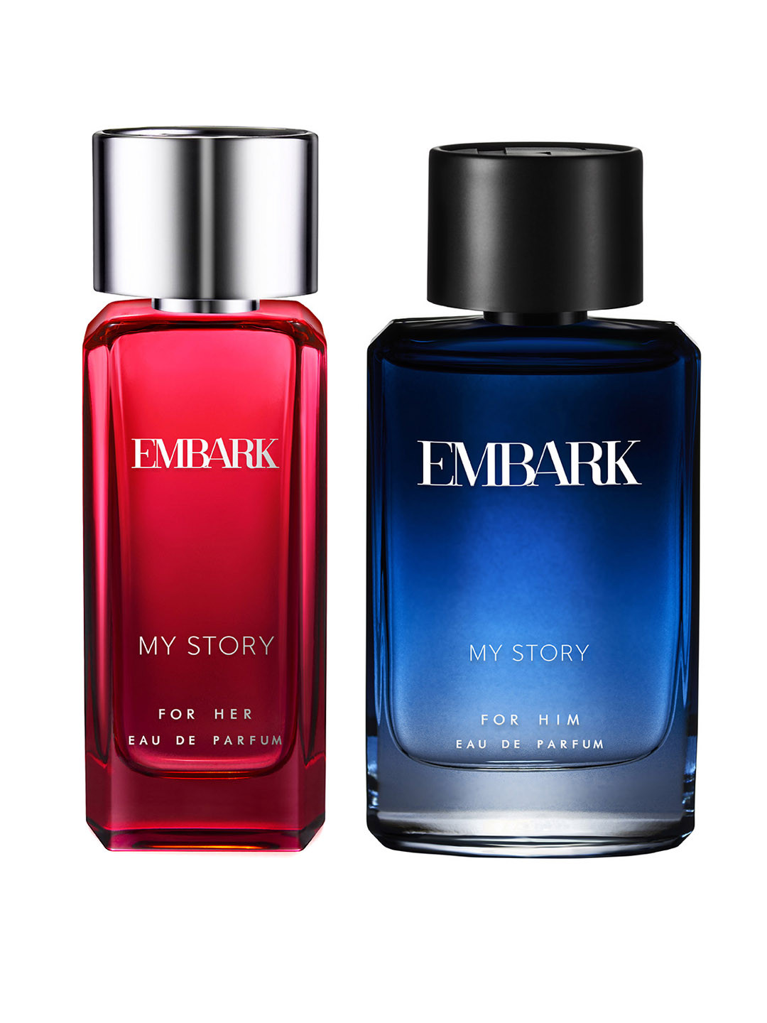 EMBARK Set Of 2 Eau De Parfum Natural Spray - Women My Story 100ml & Men My Story 100ml