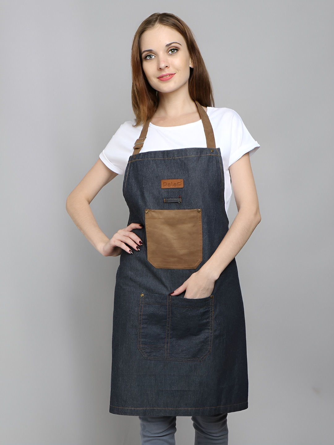 SillyBoom Blue Denim Aprons With Pocket