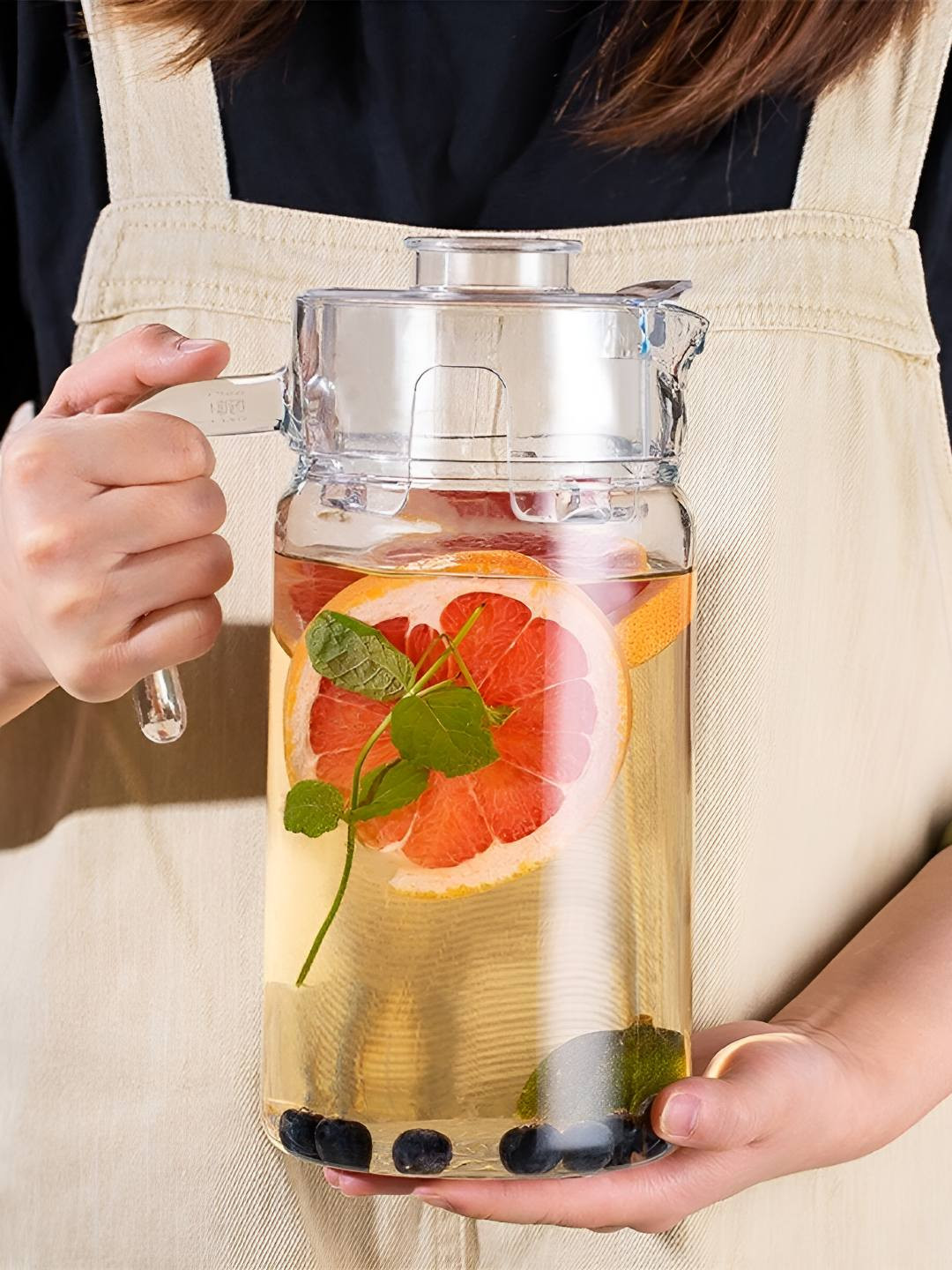 PERICAL Premium Transparent Water Jugs With Lid-1.8 L