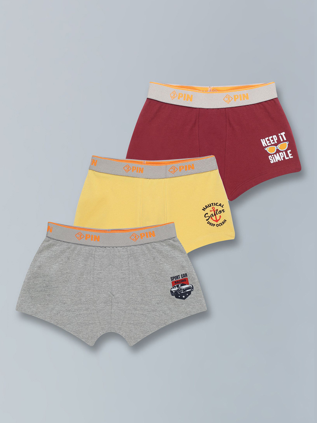 3PIN Boys Pack Of 3 Assorted Trunks 3PKBBCOM11