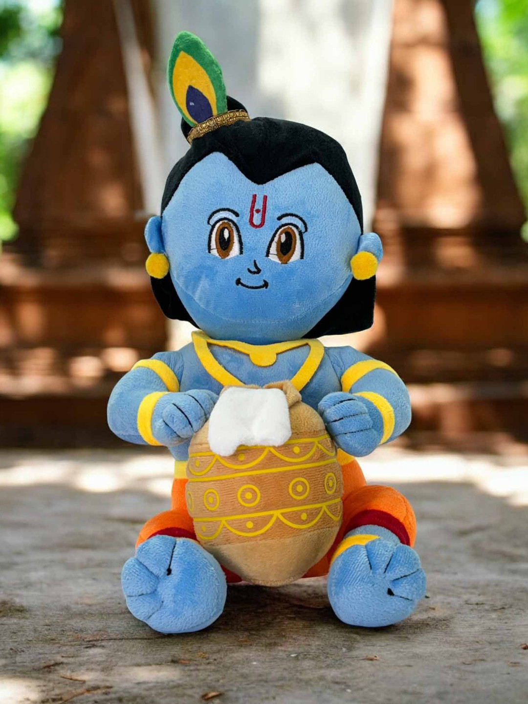 LITTLE GINNIE Cotton Filled Non-Allergic Krishna Soft Toy and Dolls