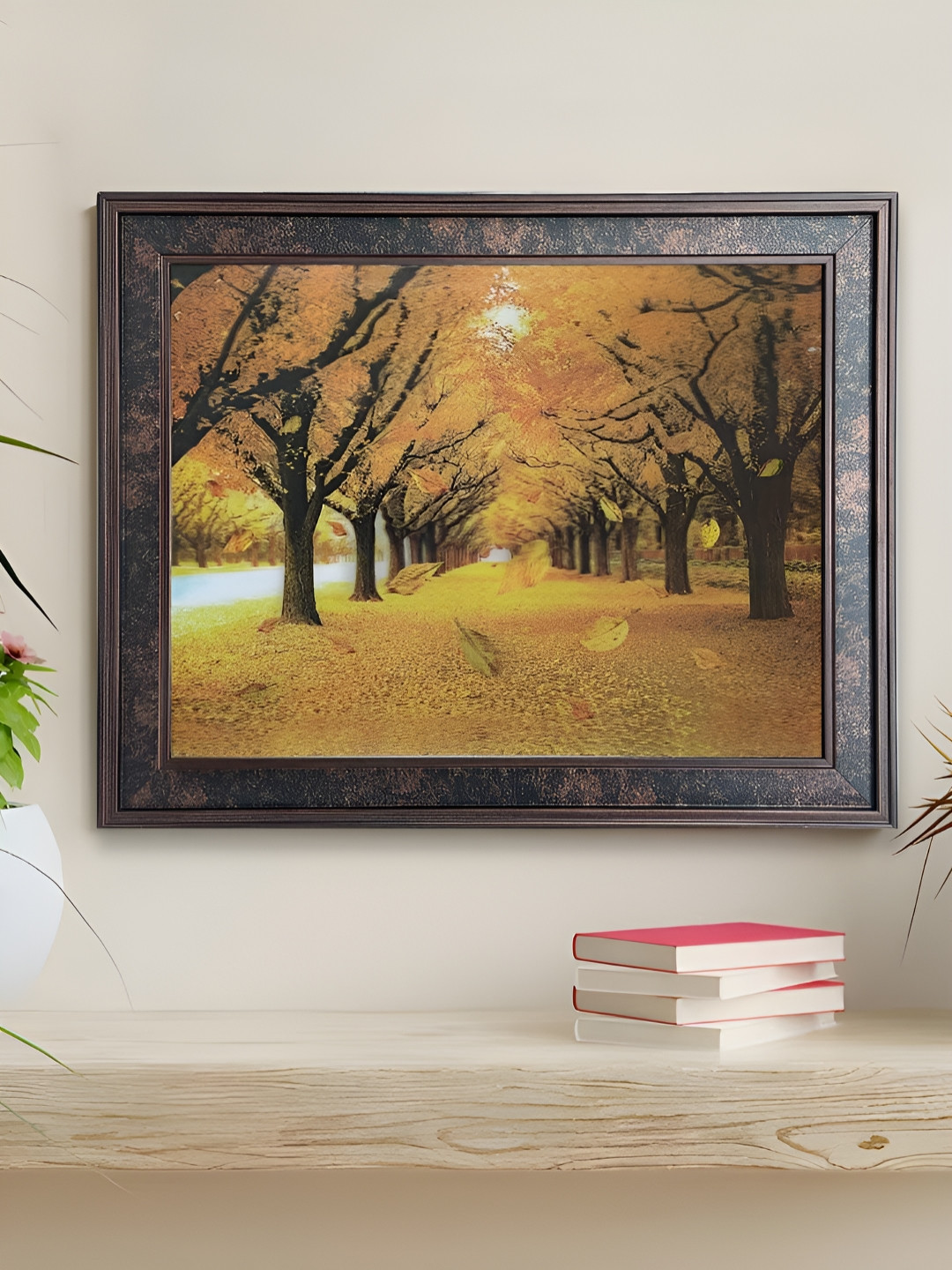 Art Street Yellow & Black Beautiful Spring Printed Wooden 5D Floral and Botanical Wall Art