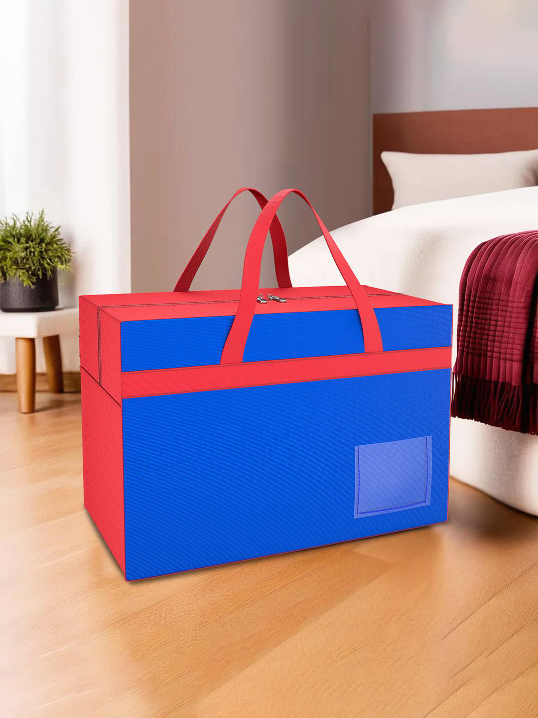 Kuber Industries Blue Set of 10 Water Resistant Foldable Storage Bag