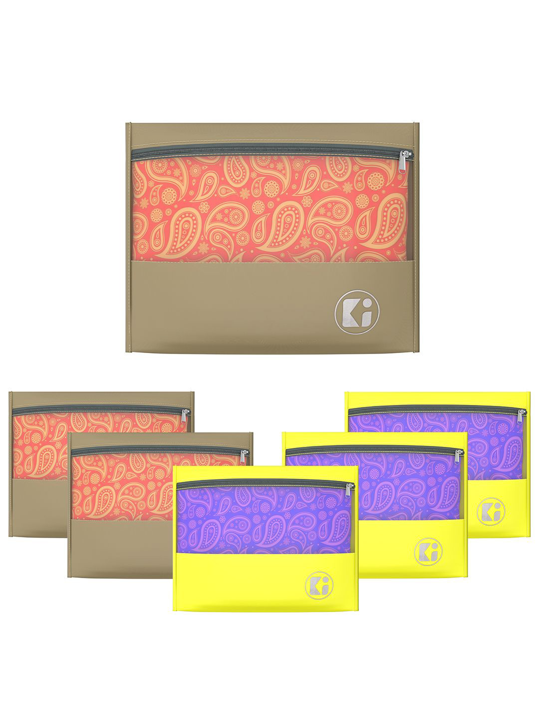 Kuber Industries Brown & Yellow 6 Pieces Separator Organisers
