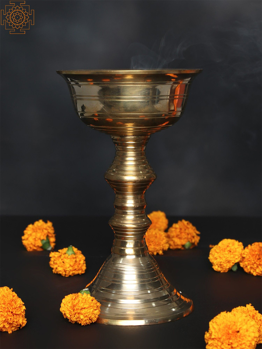 Exotic India Brass Butter Puja Lamp