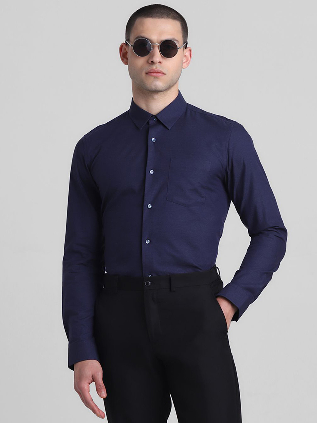 Jack & Jones Men Slim Fit Opaque Casual Shirt