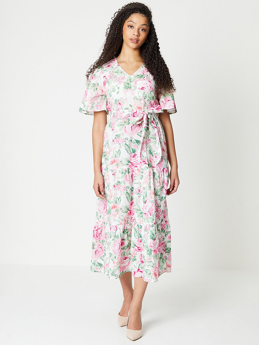 DOROTHY PERKINS Floral Tiered Midi Dress