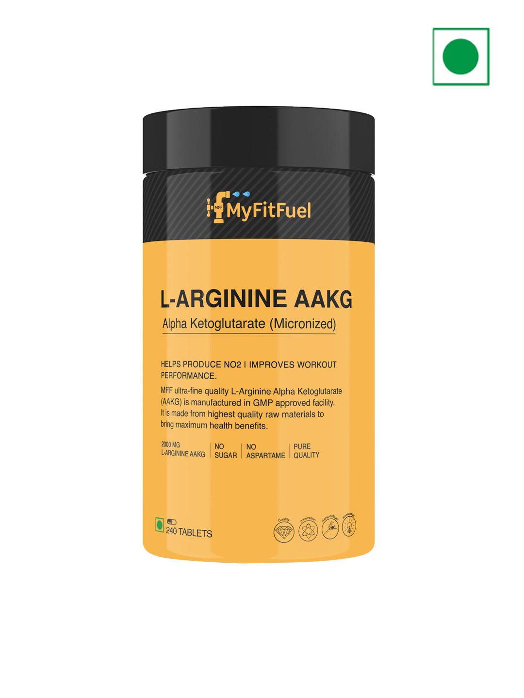 MyFitFuel L-Arginine Alpha Keto Glutarate 1500 mg-240 Capsule Each