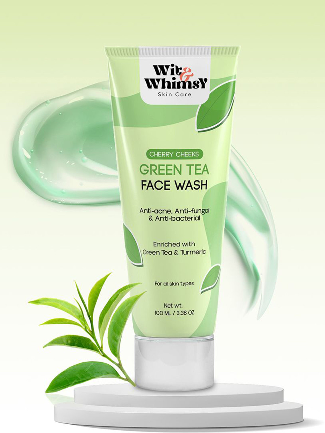 Wit and Whimsy Anti-acne, Anti-fungal & Anti-Bacterial Green Tea Face Wash- 100ml