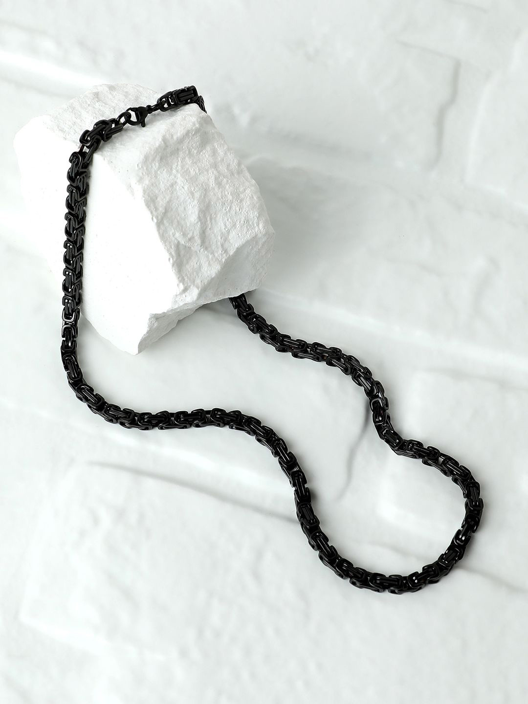 French Accent Men Overlap Link Chain