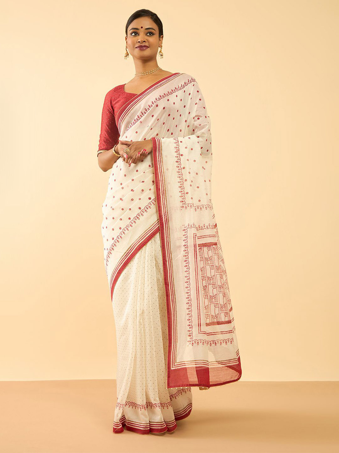 Taneira Polka Dot Saree