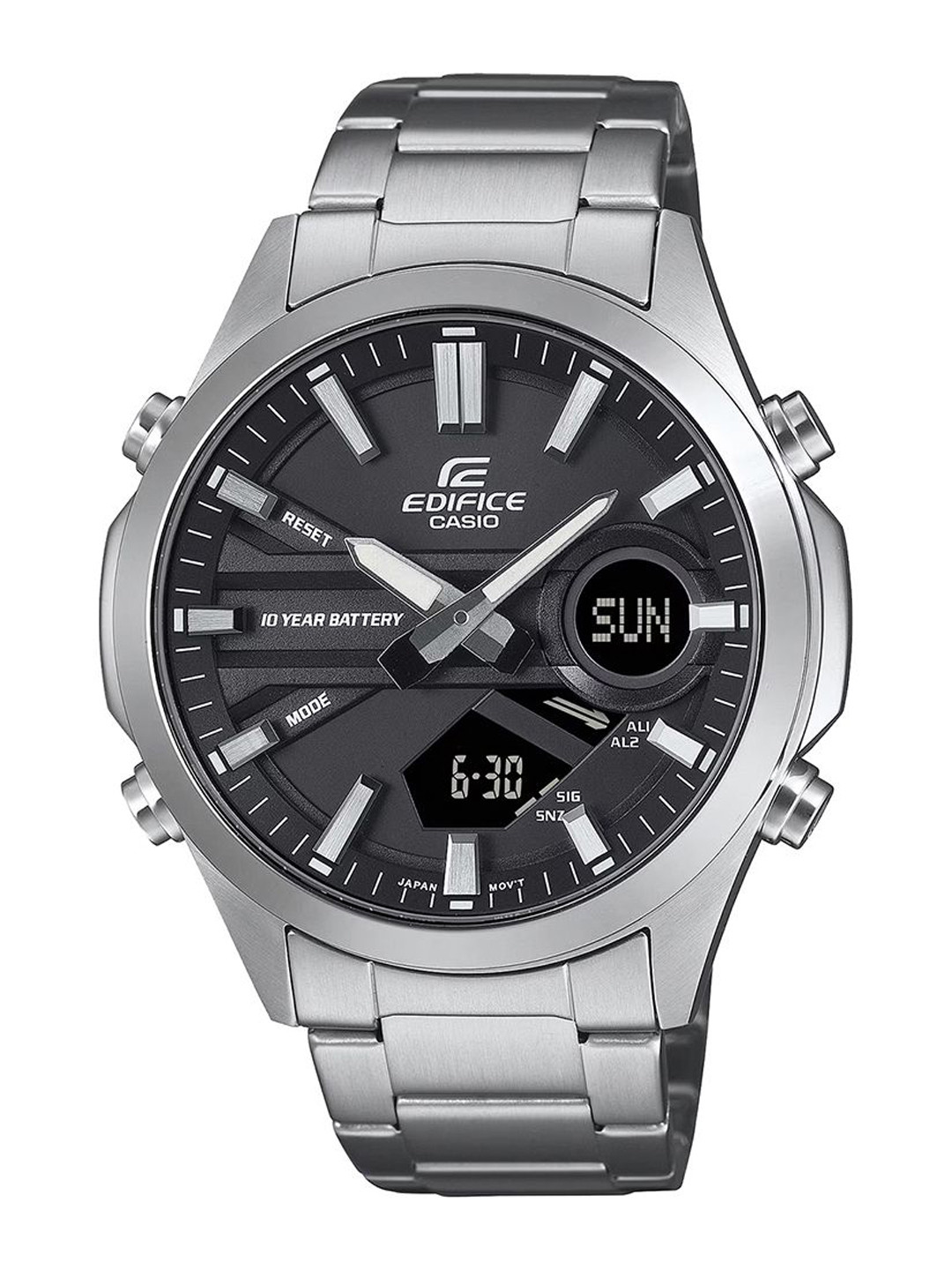CASIO Men Dial & Stainless Steel Cuff Straps Analogue and Digital Chronograph Watch ED624