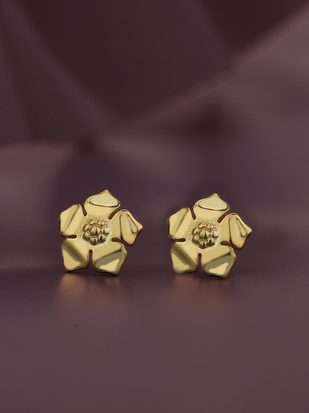 Carlton London 18kt Gold-Plated Floral Studs