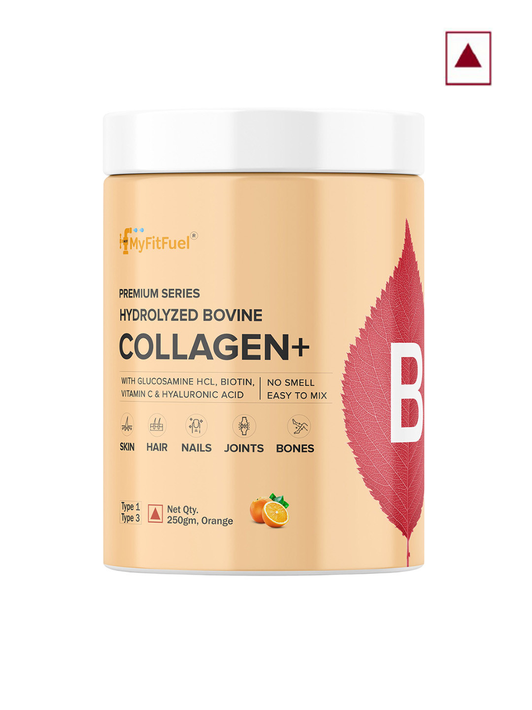 MyFitFuel Premium Series Hydrolyzed Bovine Collagen+ - 250g - Orange