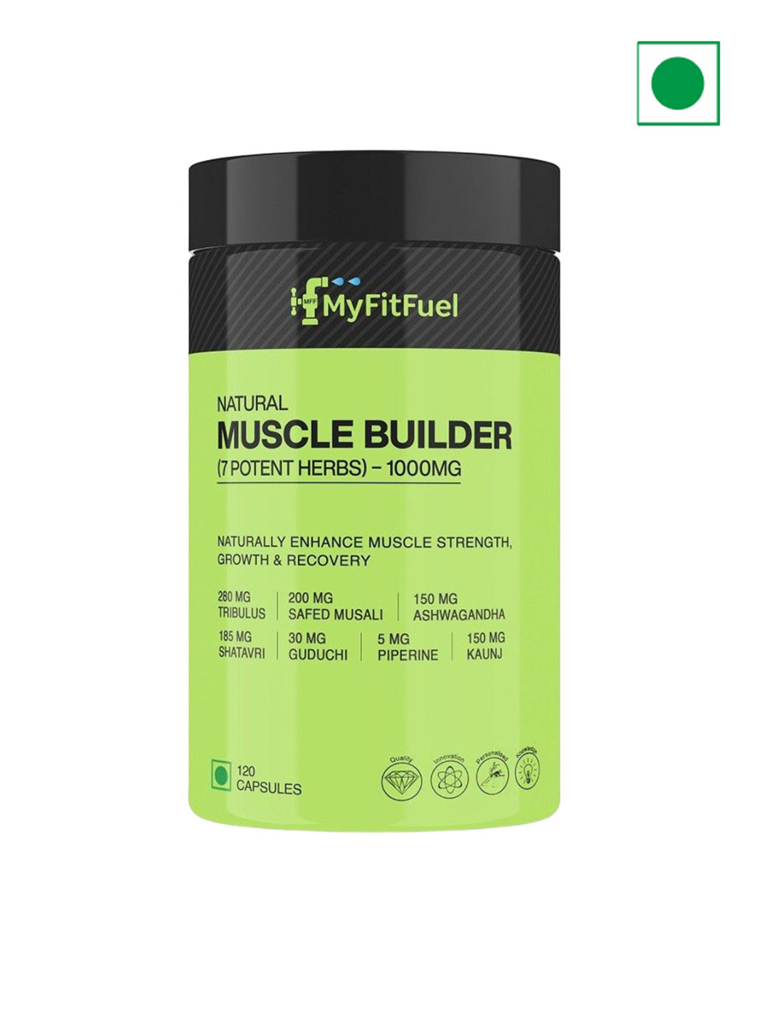 MyFitFuel Natural Muscle Builder 1000mg Capsules - 120 Capsules