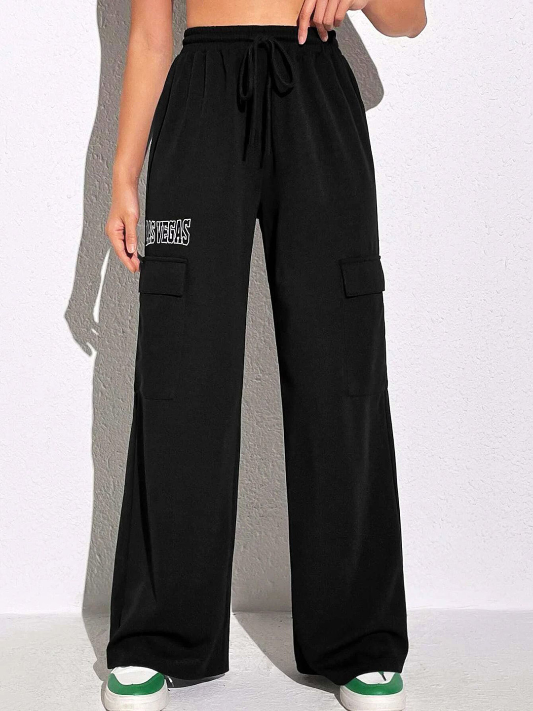 Stylecast X Slyck Women Comfort High-Rise Wrinkle Free Pleated Cargo