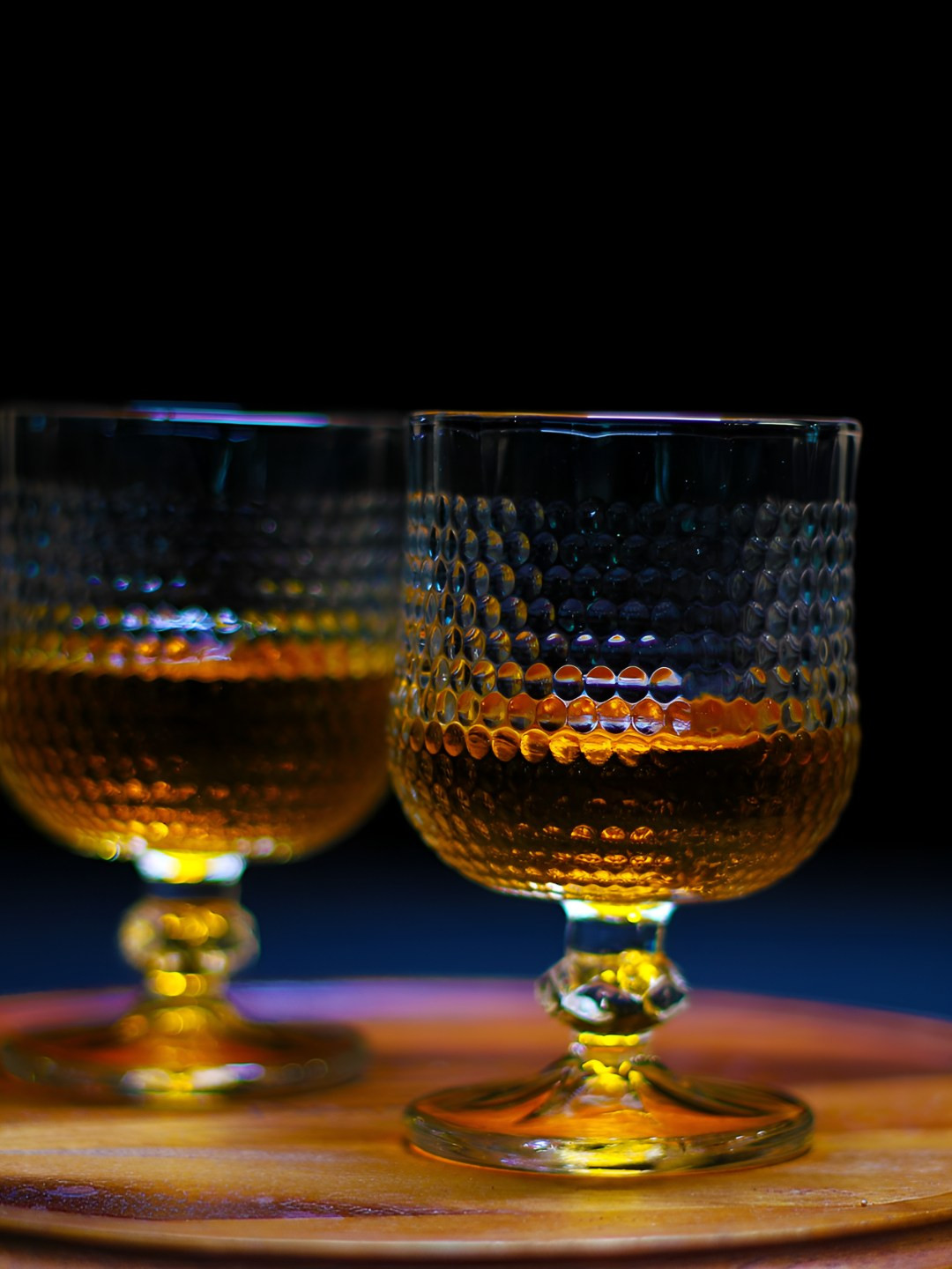 MELBIFY Transparent 6 Pieces Glass Diamond-Cut Brandy Beer Glasses 180ml