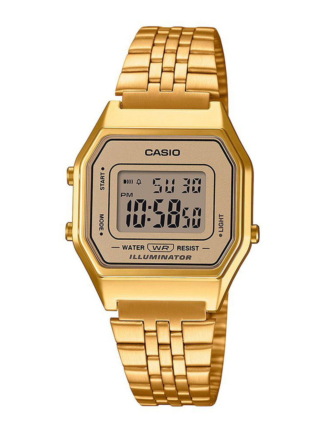 CASIO Women Dial & Stainless Steel Cuff Straps Digital Watch D345