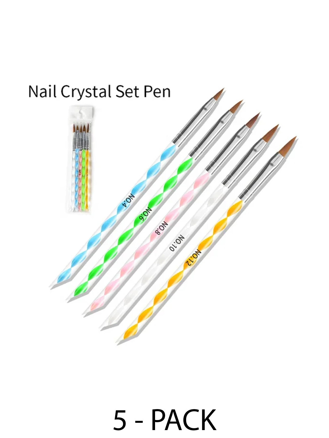 RANORE Set Of 5 Acrilic Nail Brush Pen