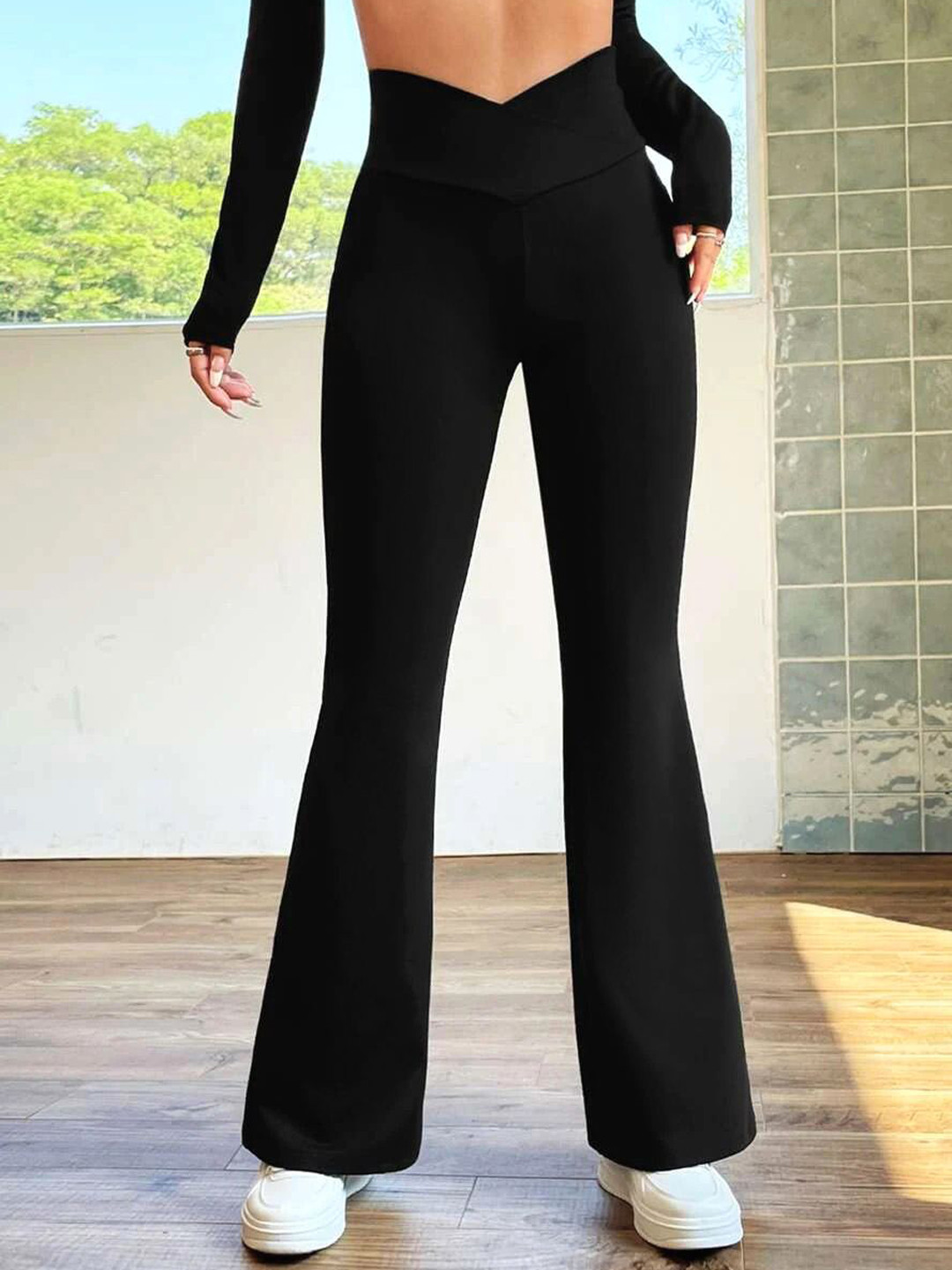 Stylecast X Slyck Women Comfort Wrinkle Free Boottcut Trousers