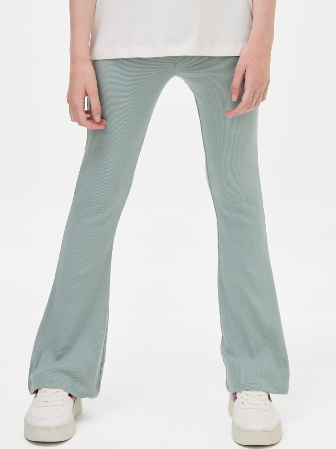 Marks & Spencer Cotton Rich Ribbed Regular Fit Trousers