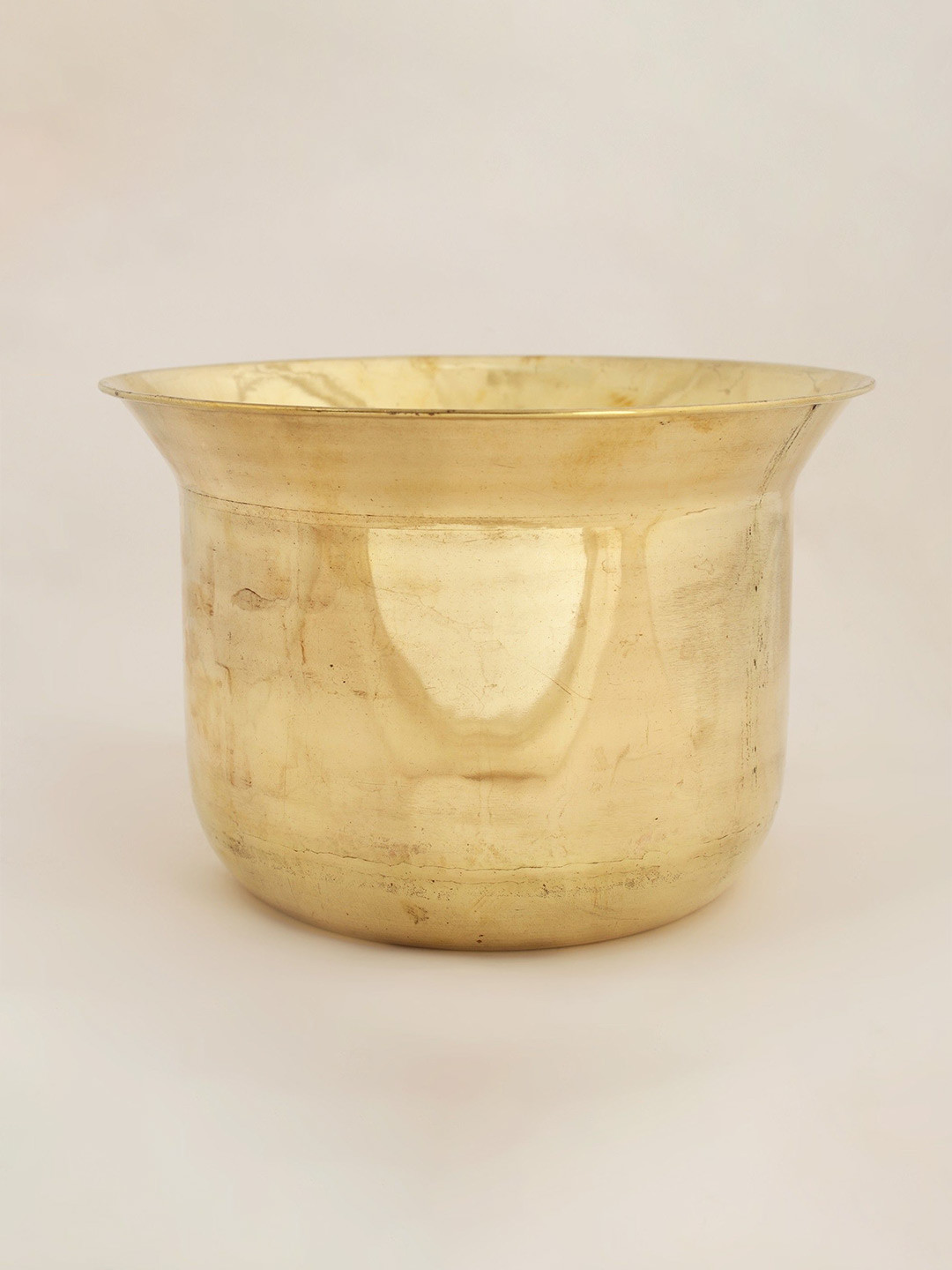 Exotic India Gold-Toned Brass Ritual Prasadam Container