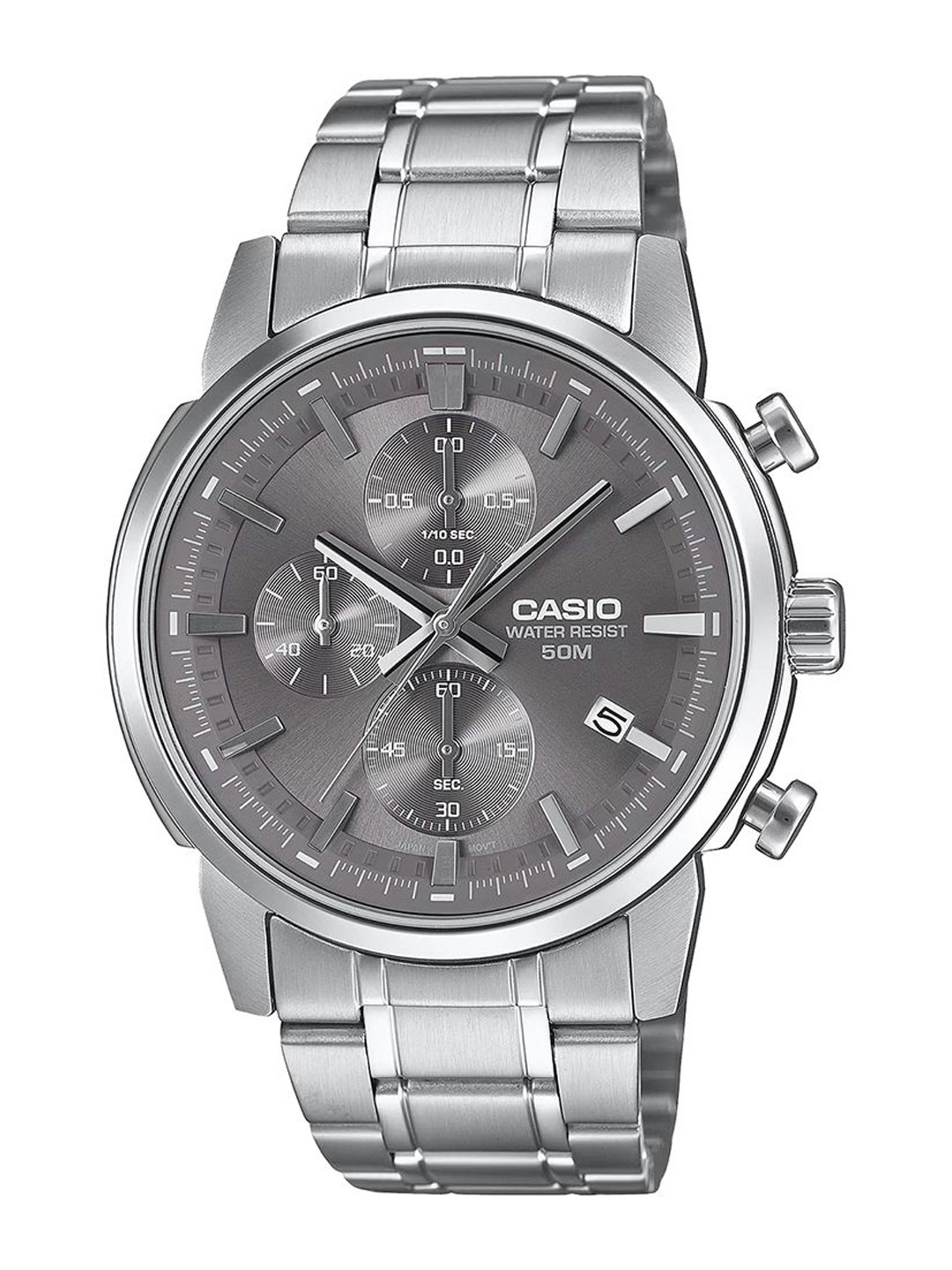 CASIO Men Dial & Stainless Steel Cuff Straps Analogue Chronograph Watch A2306
