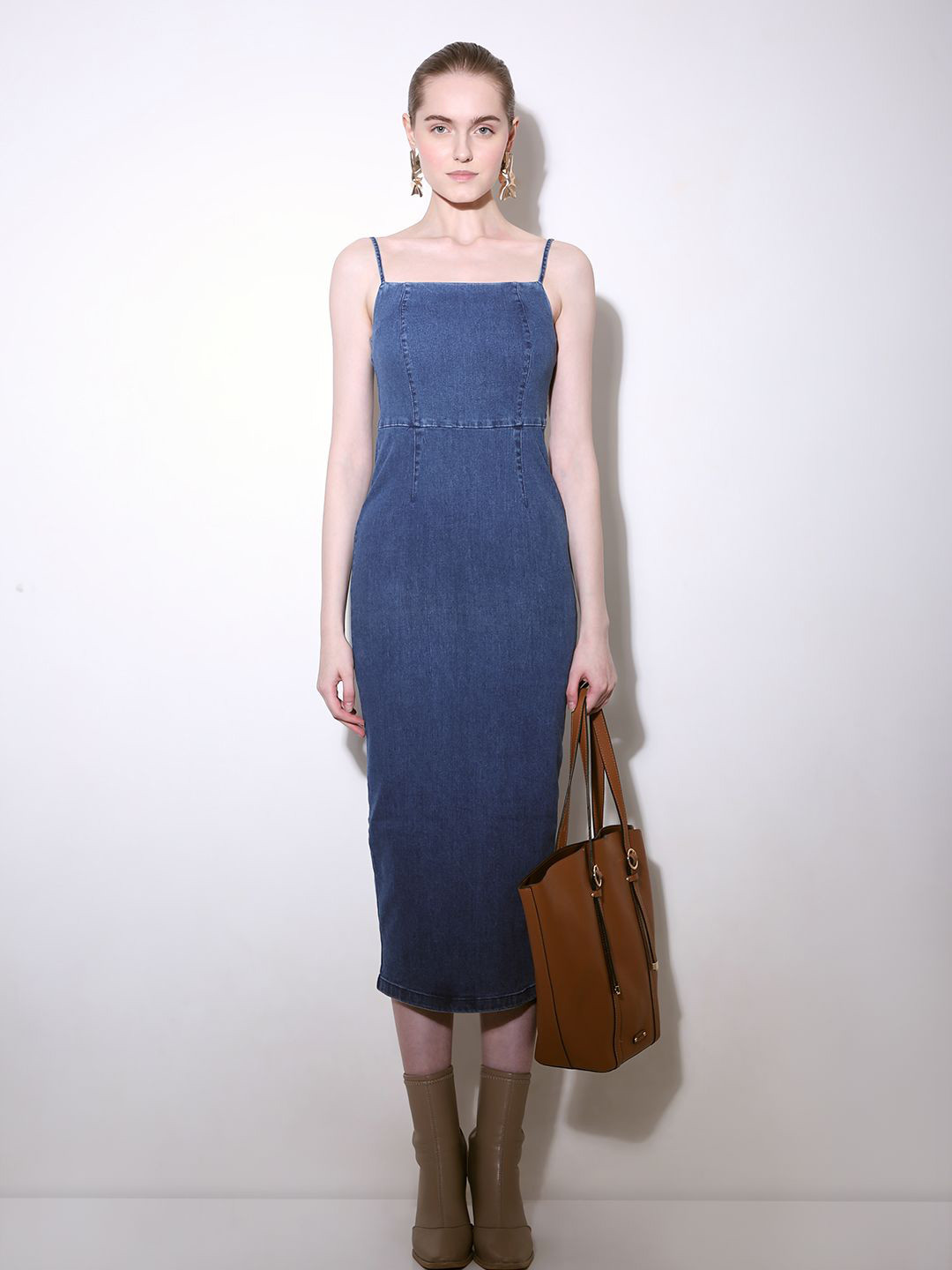 Vero Moda Cotton Bodycon Midi Dress