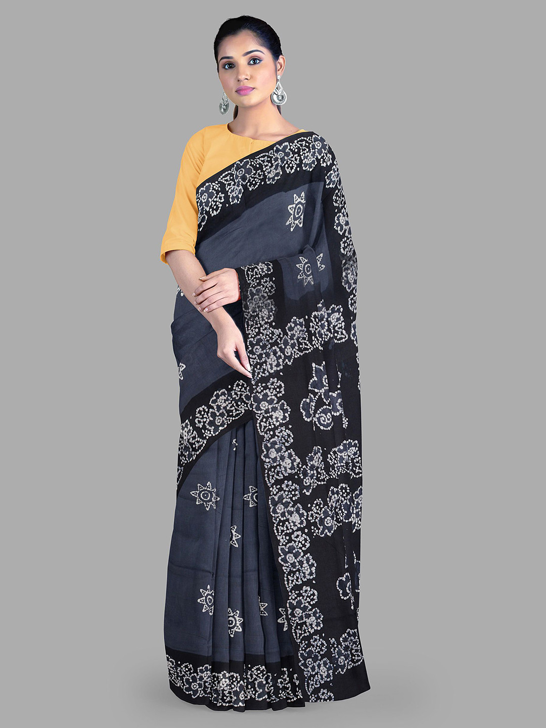 The Chennai Silks Batik Pure Cotton Sungudi Saree