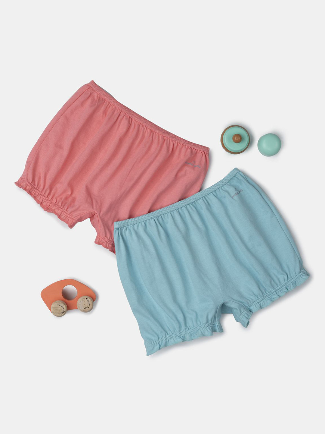 Jockey Girls Pack of 2 Cotton Printed Bloomers with Ultrasoft Waistband-SG06