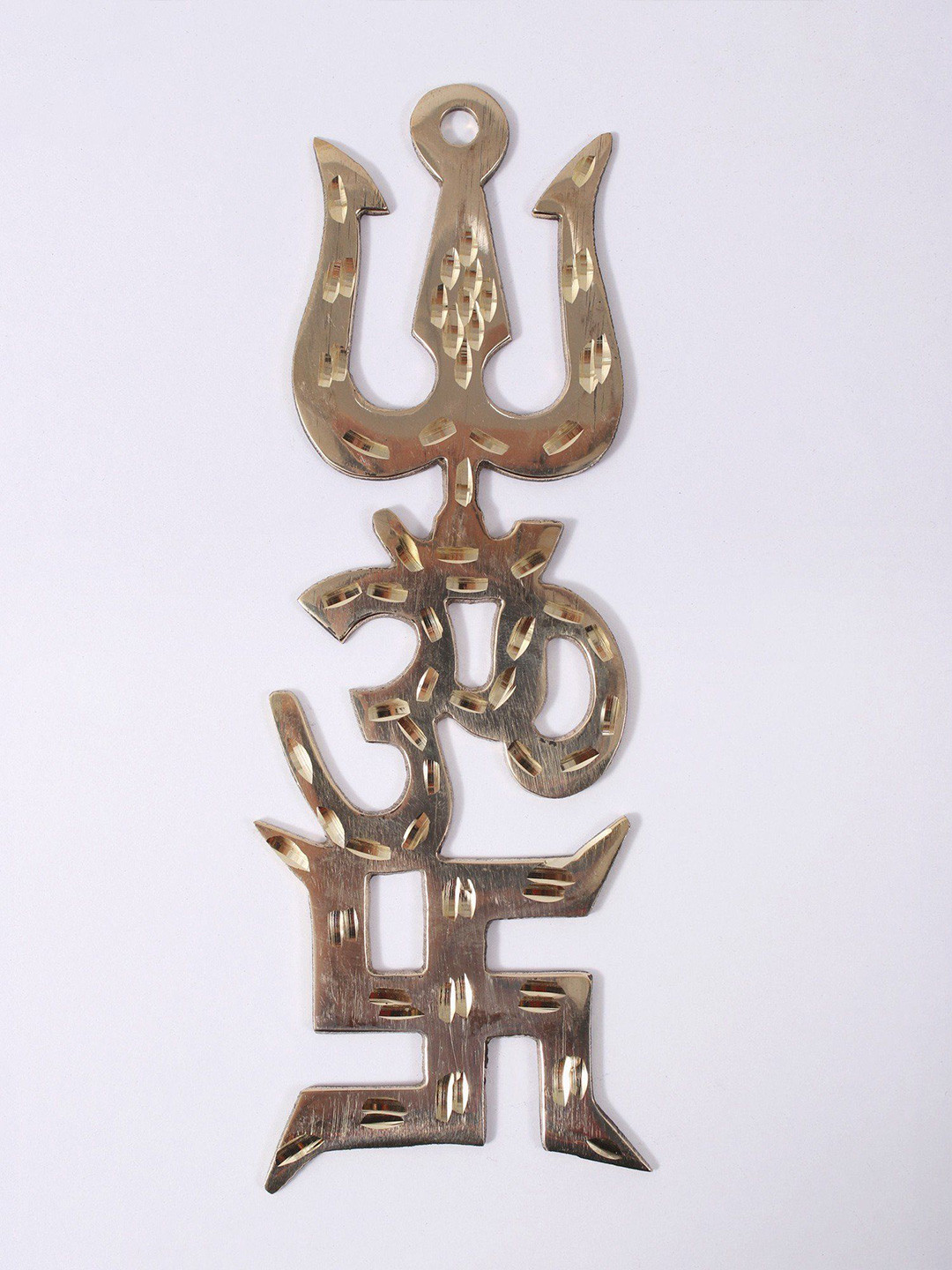 Exotic India Tri Shakti Pooja Yantra Brass Pooja Essentials