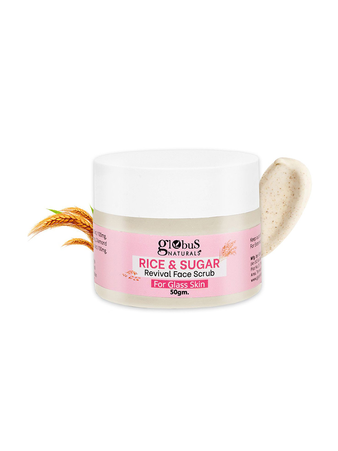 Globus naturals Rice & Sugar Revival Face Scrub-50gm