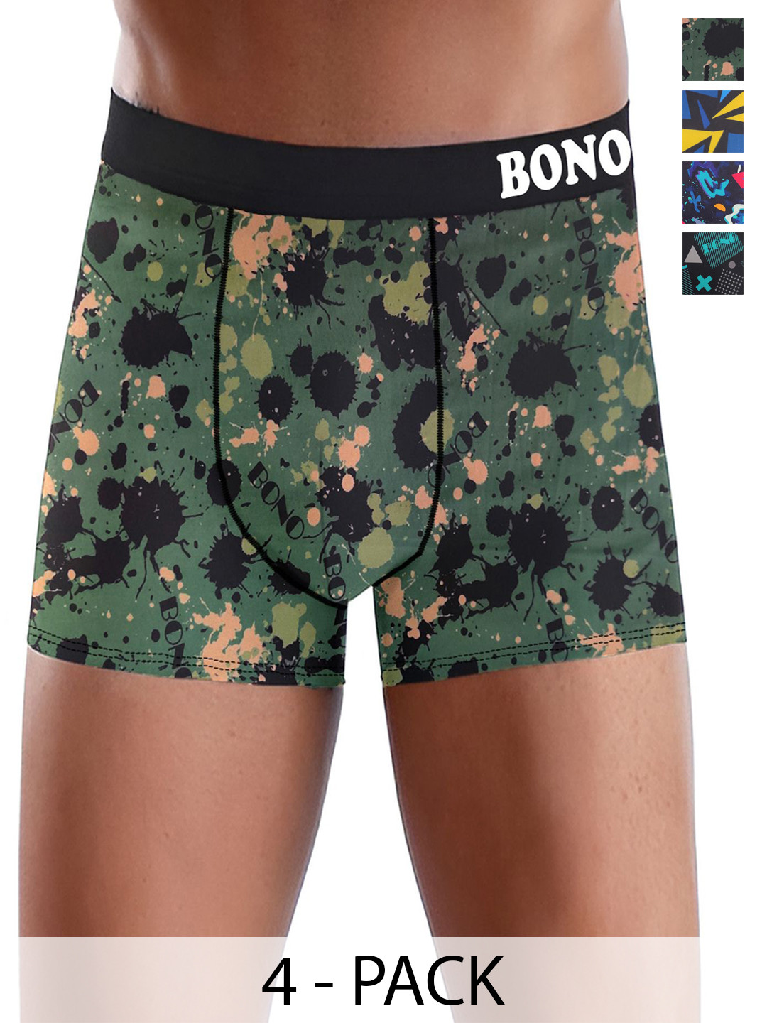 DISPENSER Pack Of 4 Printed Short Trunks - V3-C2-C3-C4-C12-M