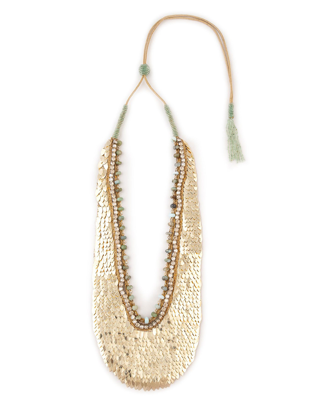 Deepa Gurnani Amiyah Brass-Plated Crystals Studded Necklace