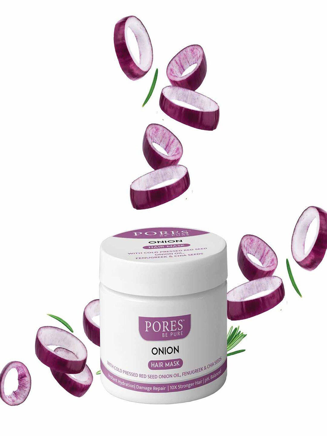 PORES Be Pure Set Of 3 Onion Hair Fall Control Hair Mask - 200g Each