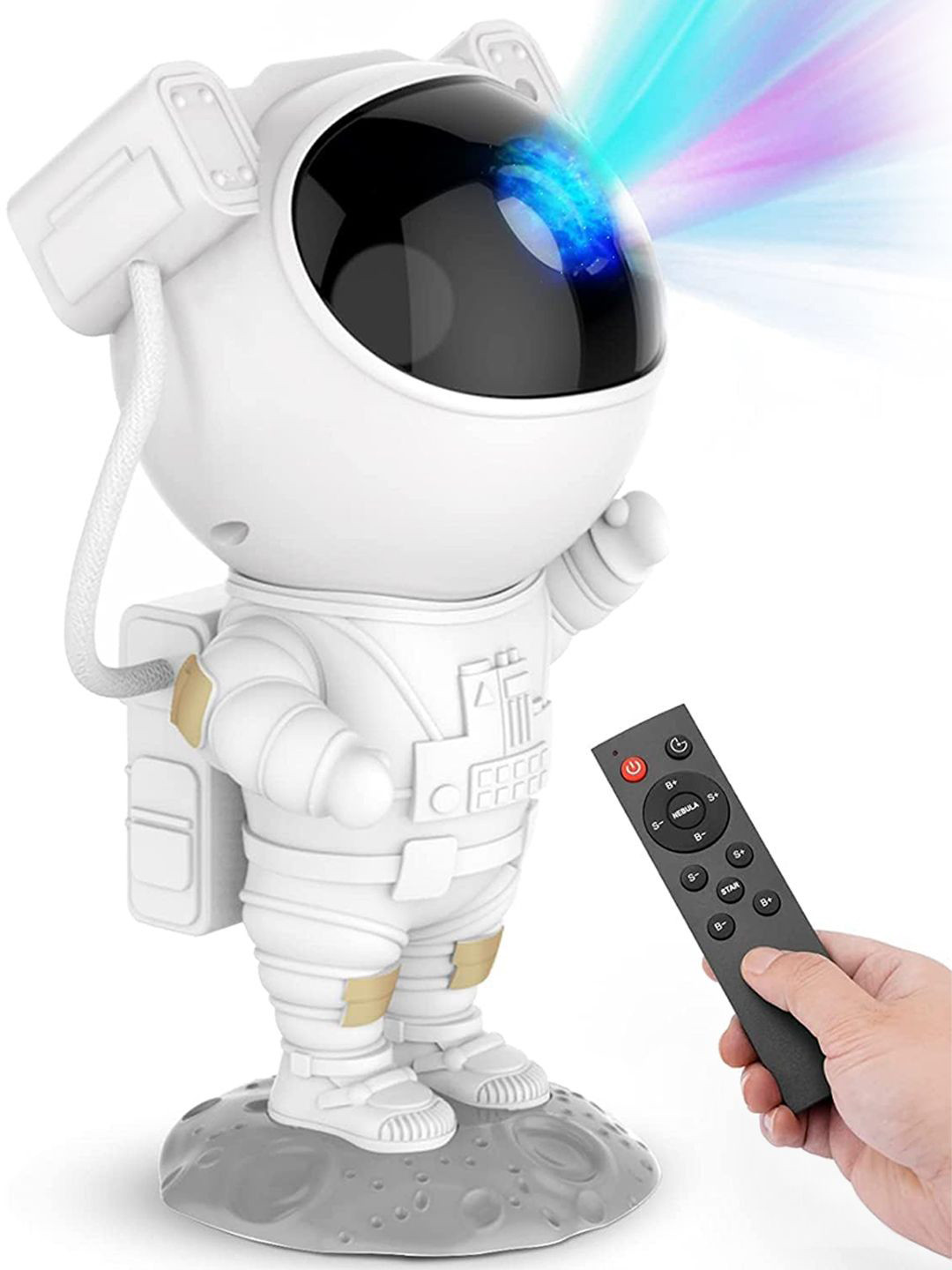 WEMBLEY White Astronaut Galaxy Projector Night Lamp